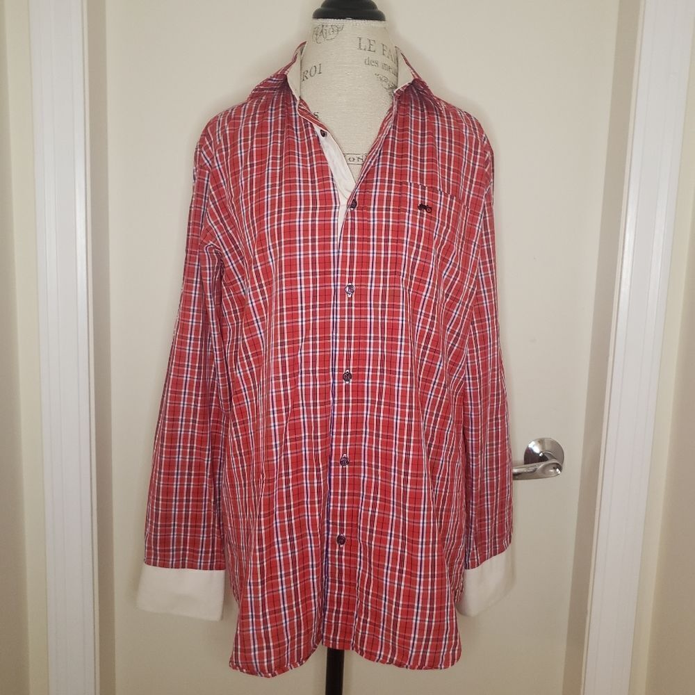 Scandanavian Red Plaid Dress Shirt